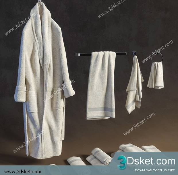 Free Download Bathroom Accessories 3D Model Đồ dùng 046