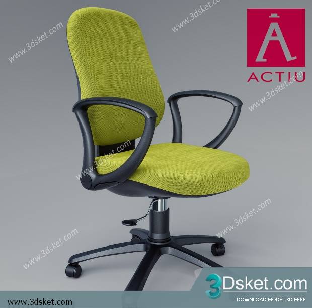 3D Model Office Furniture Free Download Ghế xoay 013