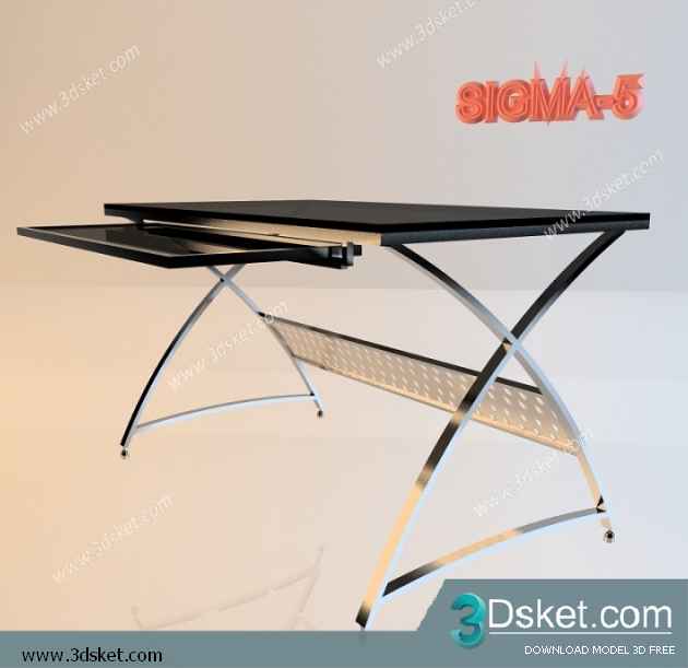 Free Download Table Chair Children 3D Model Bàn Ghế 019