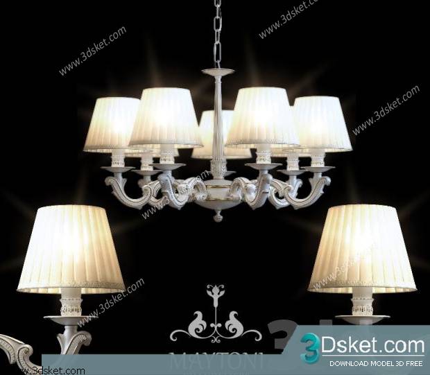 Free Download Ceiling Light 3D Model Đèn Trần 046
