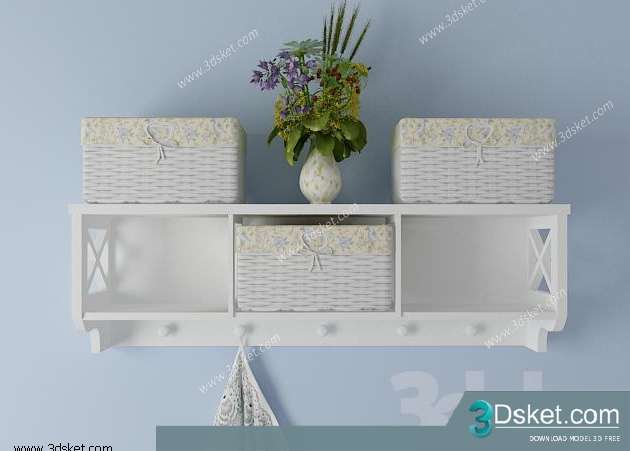 Free Download Mirror 3D Model Bộ Trang Trí 006