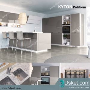 Free Download Kitchen 3D Model Nhà bếp 055