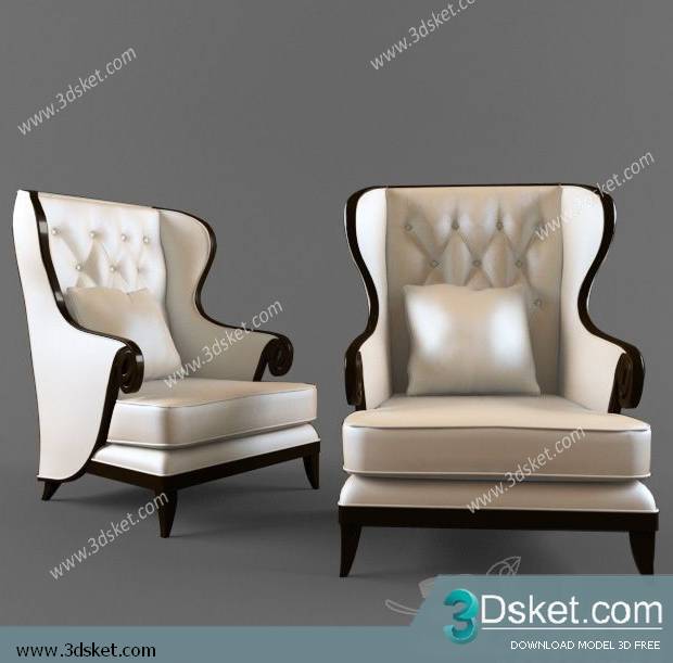 3D Model Arm Chair Free Download 064