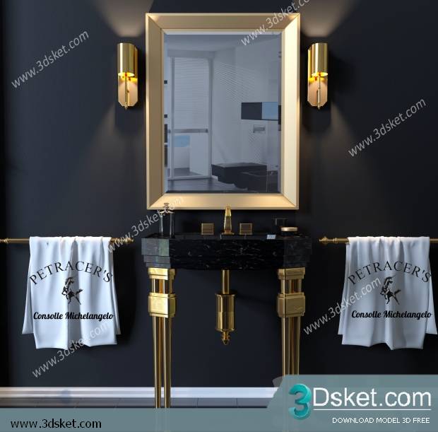 Free Download Bathroom Furniture 3D Model 021