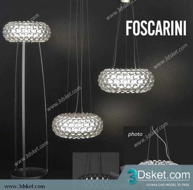 Free Download Ceiling Light 3D Model Đèn Trần 047