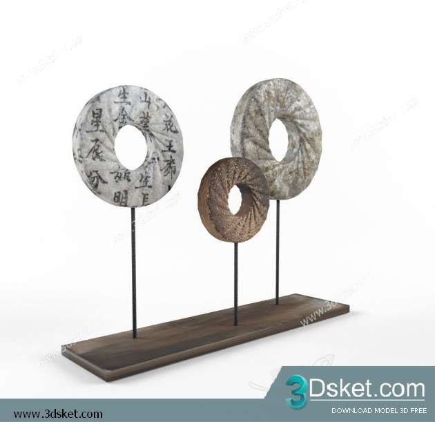 Free Download Decorative set 3D Model Bộ Trang Trí 046