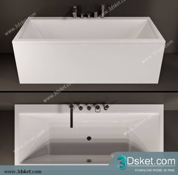 Free Download Bathtub 3D Model Bồn Tắm 016