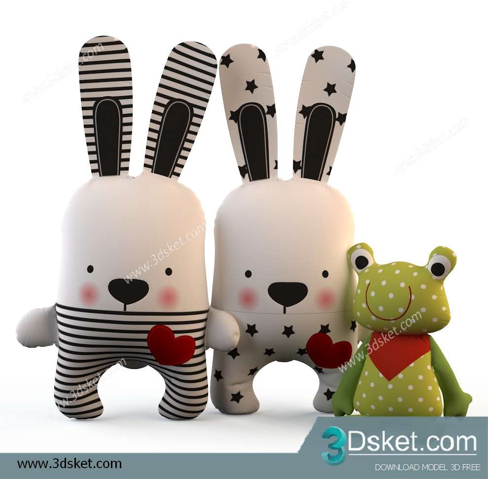 Free Download Pillows 3D Model 015 Gối