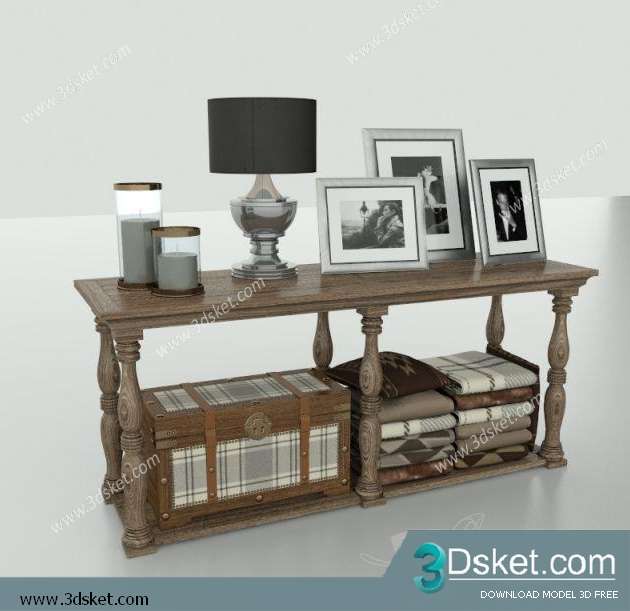 Free Download Decorative set 3D Model Bộ Trang Trí 047