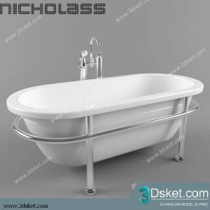 Free Download Bathtub 3D Model Bồn Tắm 018