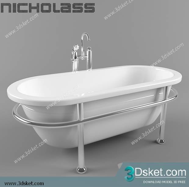 Free Download Bathtub 3D Model Bồn Tắm 018