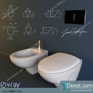 Free Download Toilet Bidet 3D Model 025