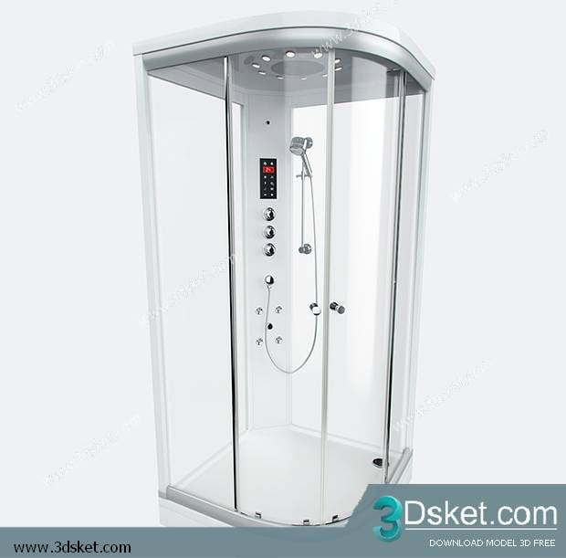 Free Download Shower 3D Model Tắm Đứng 014
