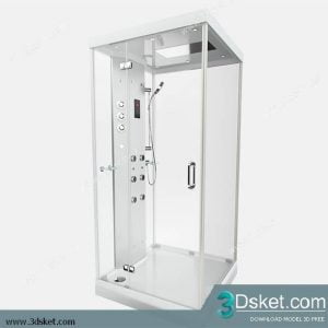 Free Download Shower 3D Model Tắm Đứng 015