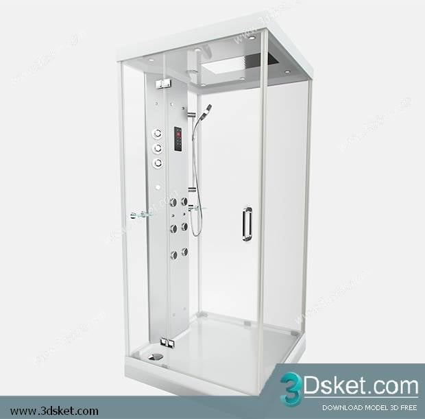 Free Download Shower 3D Model Tắm Đứng 015
