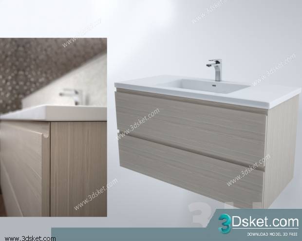 Free Download Bathroom Furniture 3D Model 001