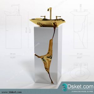 Free Download Wash Basin 3D Model Chậu Rửa Mặt 013