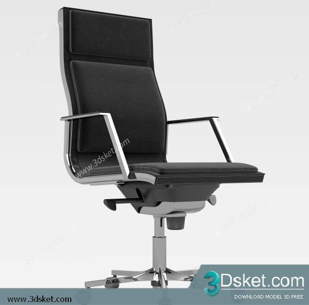 3D Model Office Furniture Free Download Ghế xoay 017