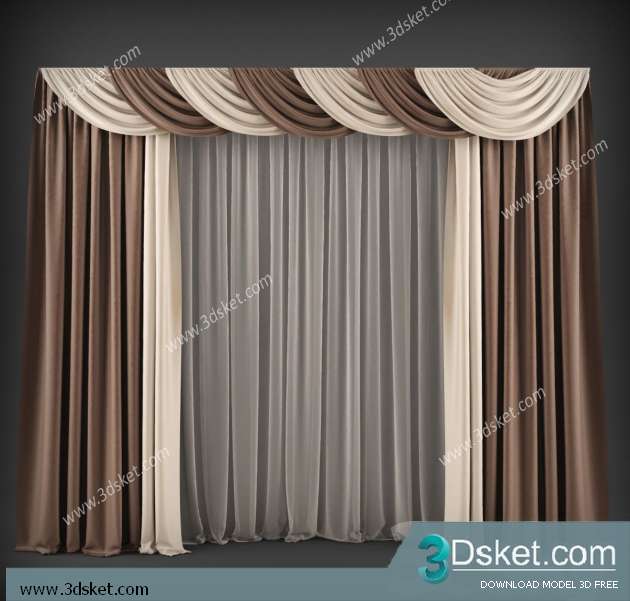 Free Download Curtain 3D Model Rèm 013