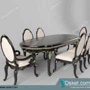 3D Model Table Chair Free Download Bàn ghế 006
