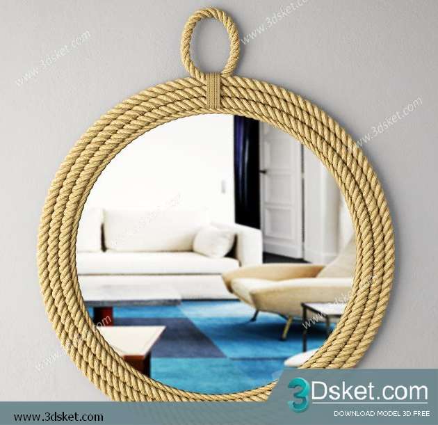 Free Download Mirror 3D Model Gương 006