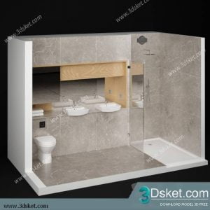 Free Download Bathroom Furniture 3D Model 025