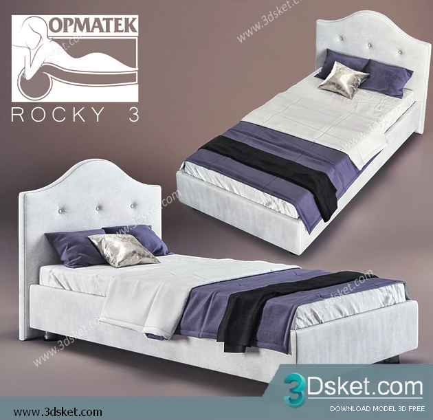 Free Download Child Bed 3D Model Giường cho trẻ 005