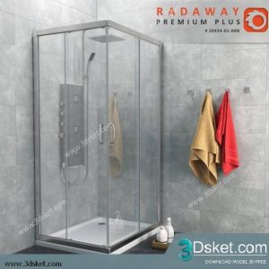 Free Download Shower 3D Model Tắm Đứng 016