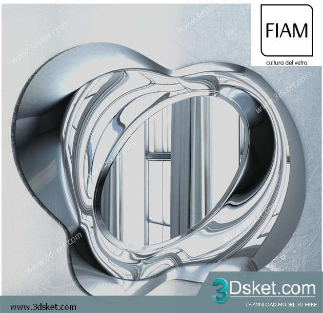 Free Download Mirror 3D Model Gương 032