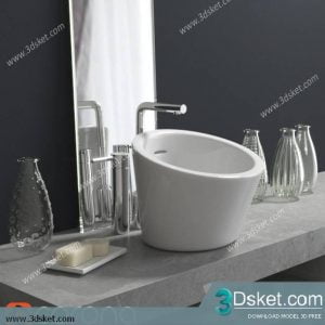 Free Download Wash Basin 3D Model Chậu Rửa Mặt 016