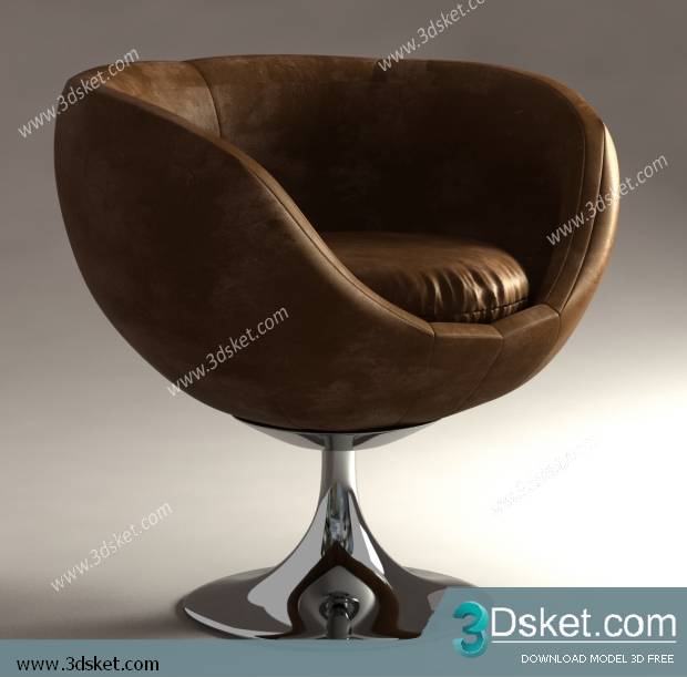 3D Model Arm Chair Free Download 067