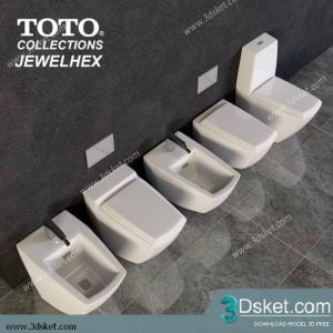 Free Download Toilet Bidet 3D Model 026