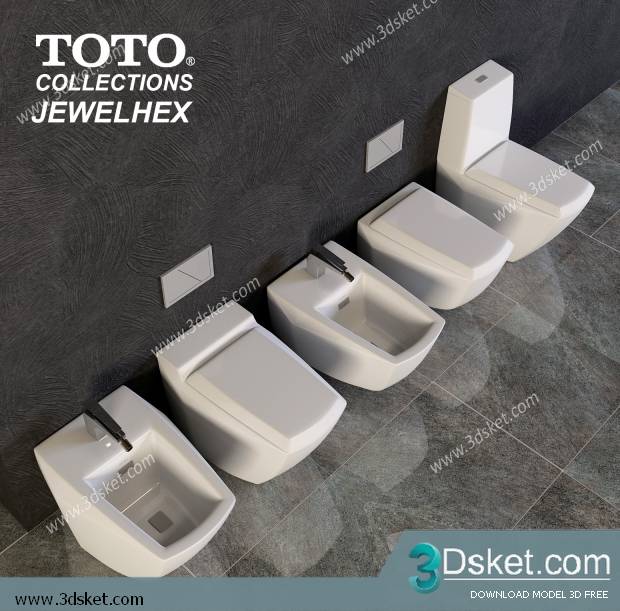 Free Download Toilet Bidet 3D Model 026