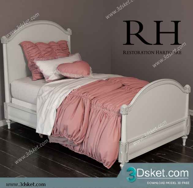 Free Download Child Bed 3D Model Giường cho trẻ 010