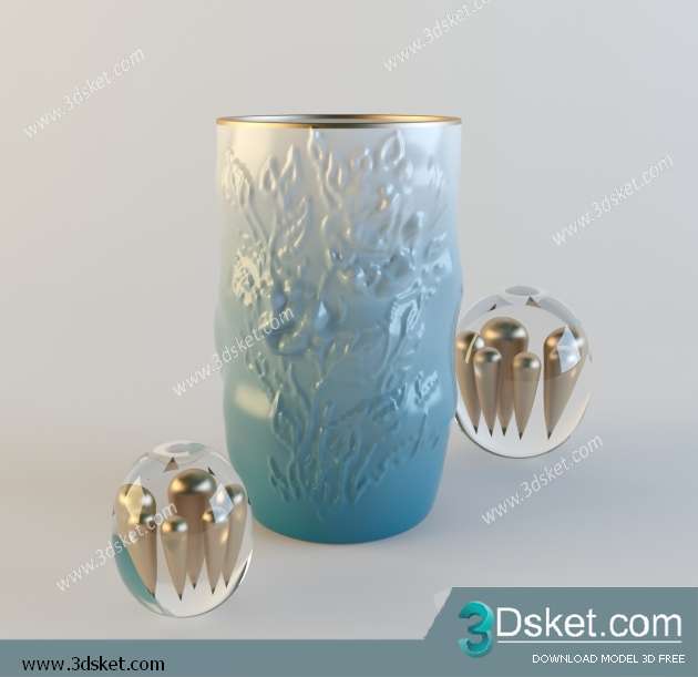Free Download Vase 3D Model Chai Lọ 018
