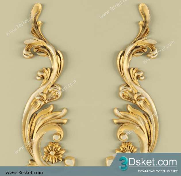 Free Download Decorative Plaster 3D Model 042