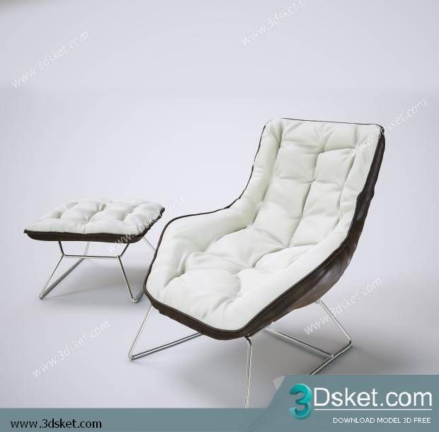 3D Model Arm Chair Free Download 008