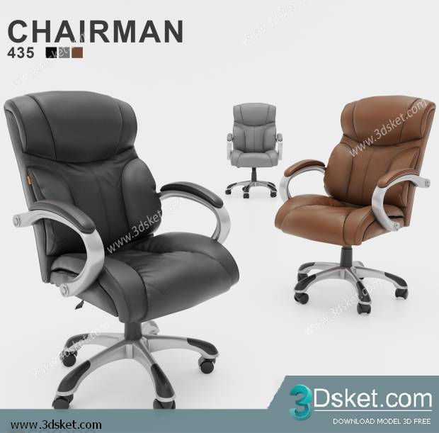 3D Model Office Furniture Free Download Ghế xoay 021