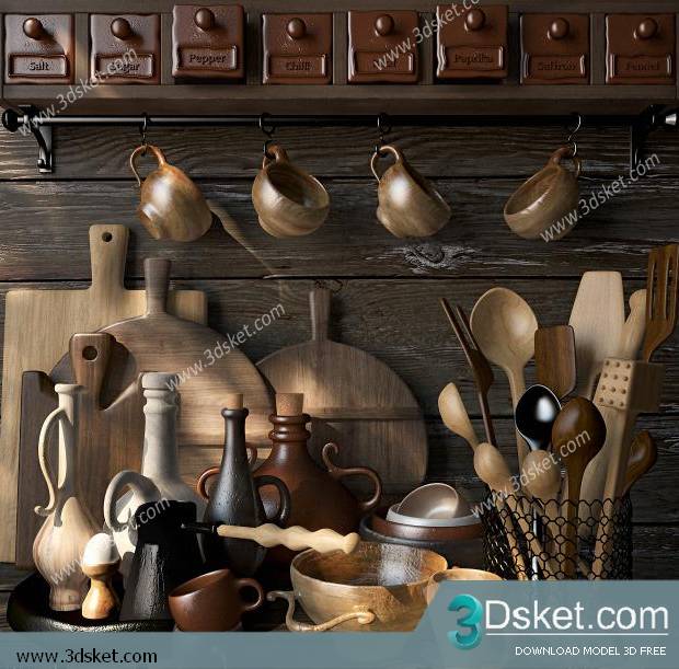 Free Download 3D Models Tableware Kitchen 066
