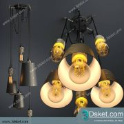 Free Download Ceiling Light 3D Model Đèn Trần 051