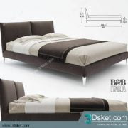 3D Model Bed Free Download Giường 082