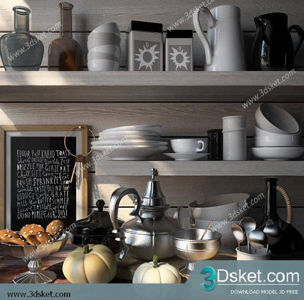 Free Download 3D Models Tableware Kitchen 068