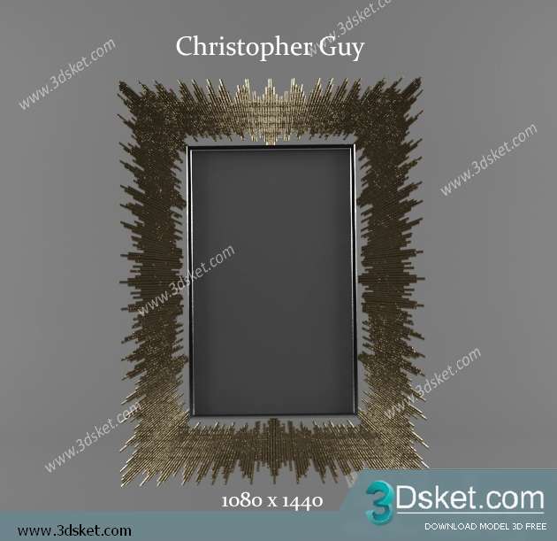 Free Download Mirror 3D Model Gương 033