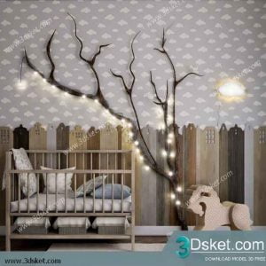 Free Download Furniture set 3D Model 010