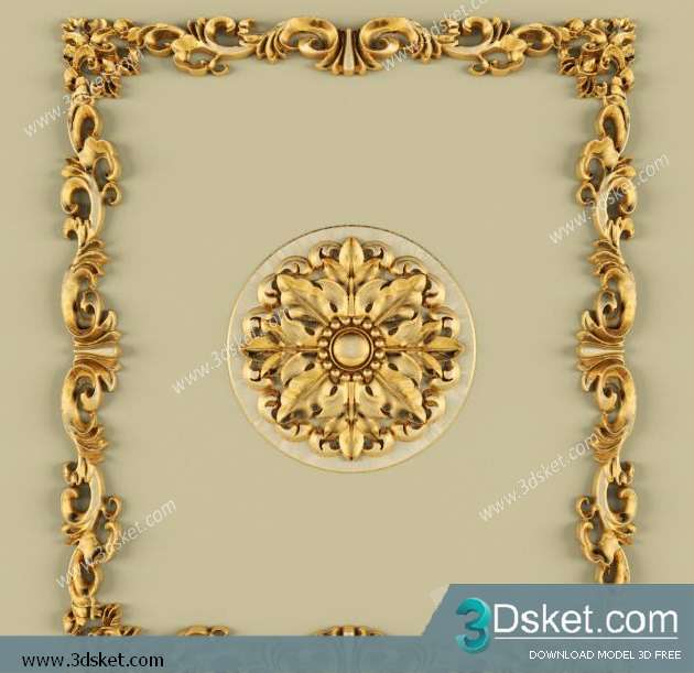 Free Download Decorative Plaster 3D Model 043