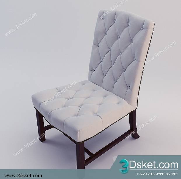 3D Model Arm Chair Free Download 009