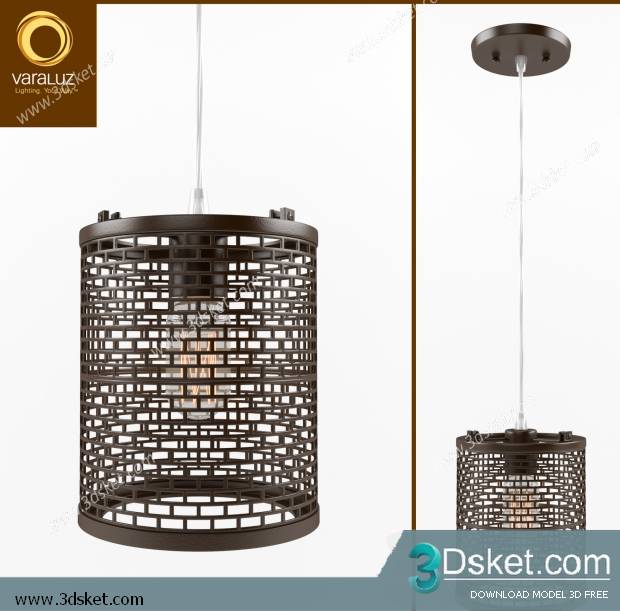 Free Download Ceiling Light 3D Model Đèn Trần 008