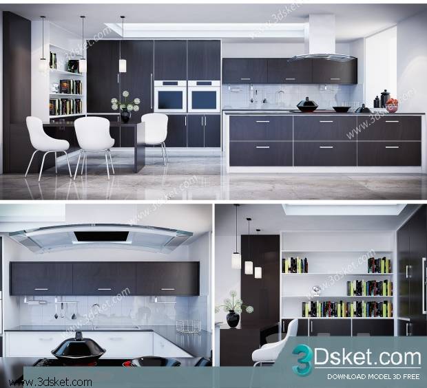 Free Download Kitchen 3D Model Nhà bếp 008