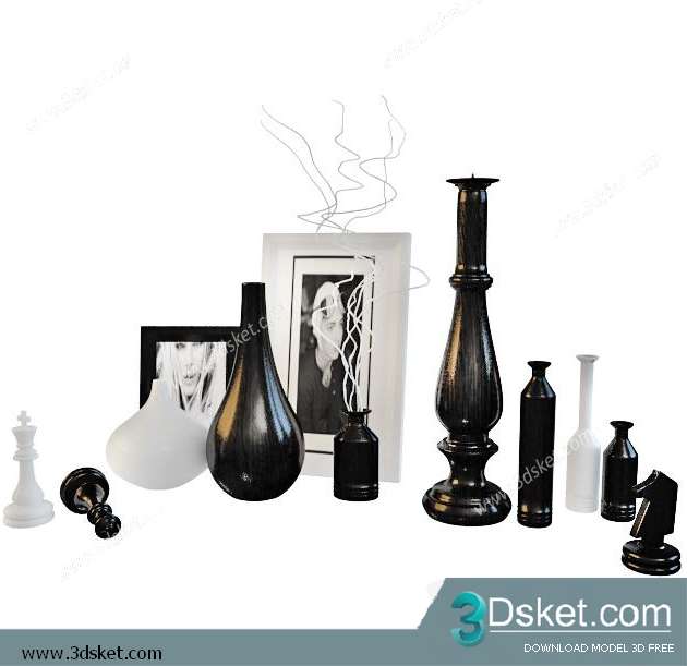 Free Download Mirror 3D Model Bộ Trang Trí 010