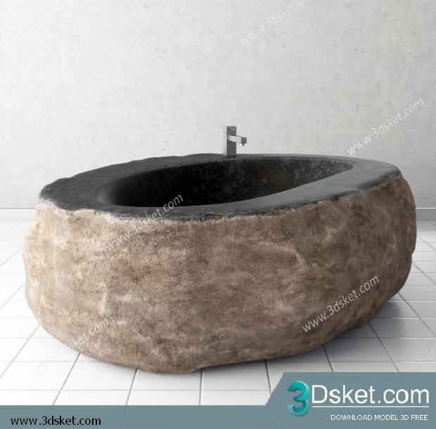 Free Download Bathtub 3D Model Bồn Tắm 023